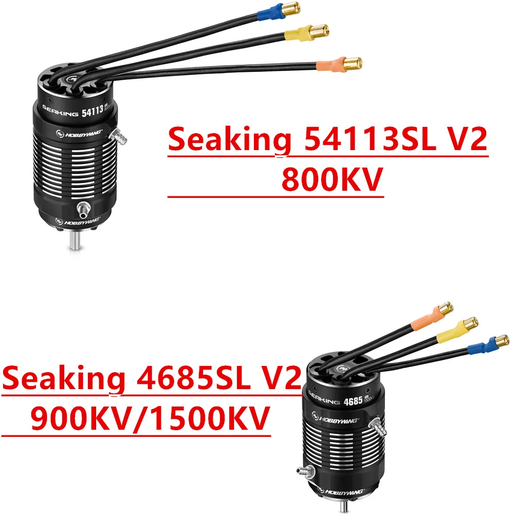 Hobbywing Seaking 4685SL 900KV 6-14S / 1500KV 6-8S V2 Or 54113SL 800KV V2 8-12S Brushless Sensorless Motor For 140/180CM RC Boat - Image 2
